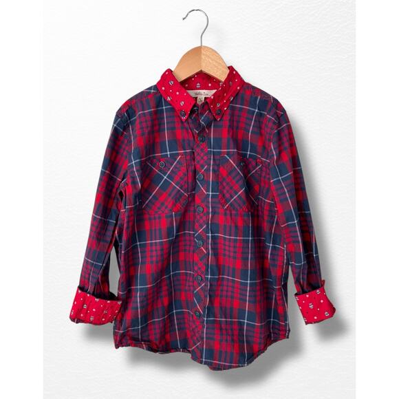 Matilda Jane Moments With You Handsome Holiday Shirt, Size 8 - Picture 1 of 7